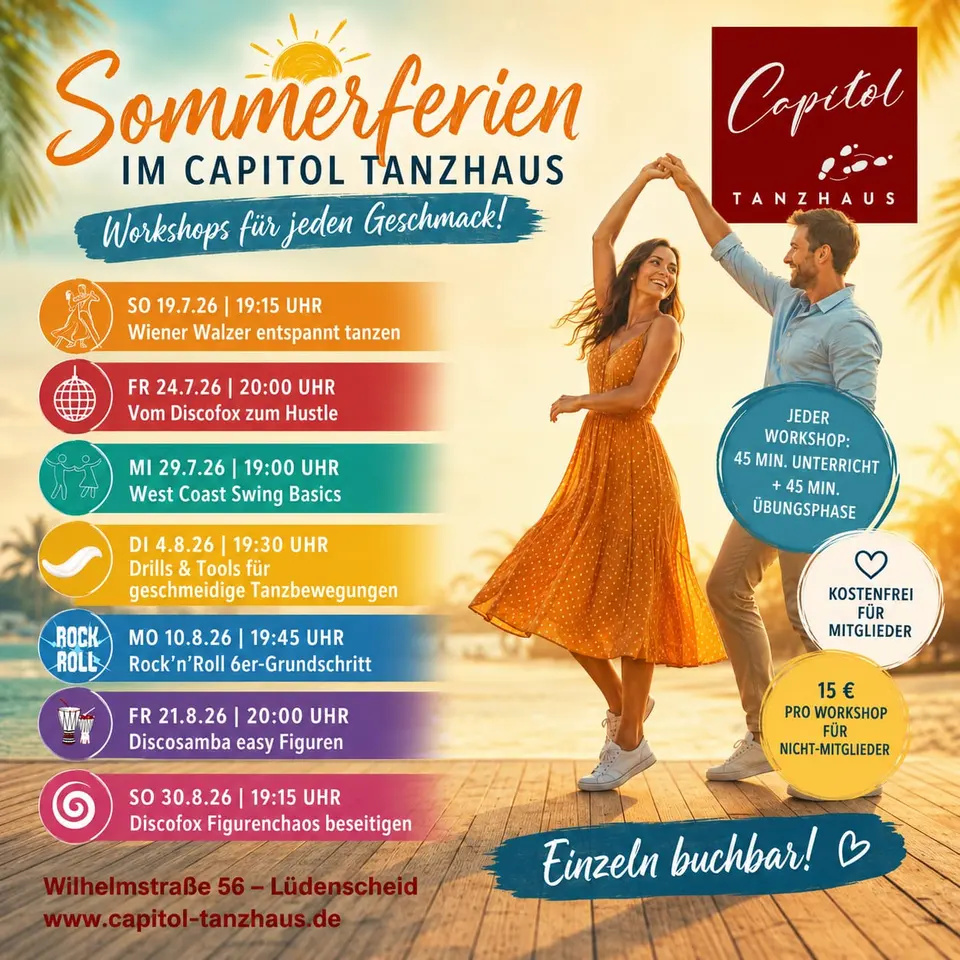 Zusätzliche Tanz-Workshops in den Sommerferien