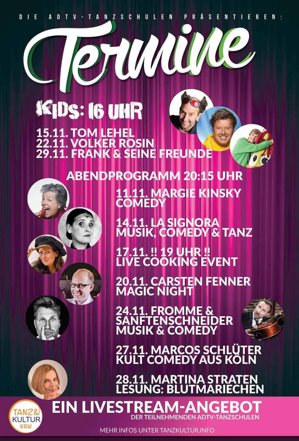 Das Tanzkultur-Programm im November