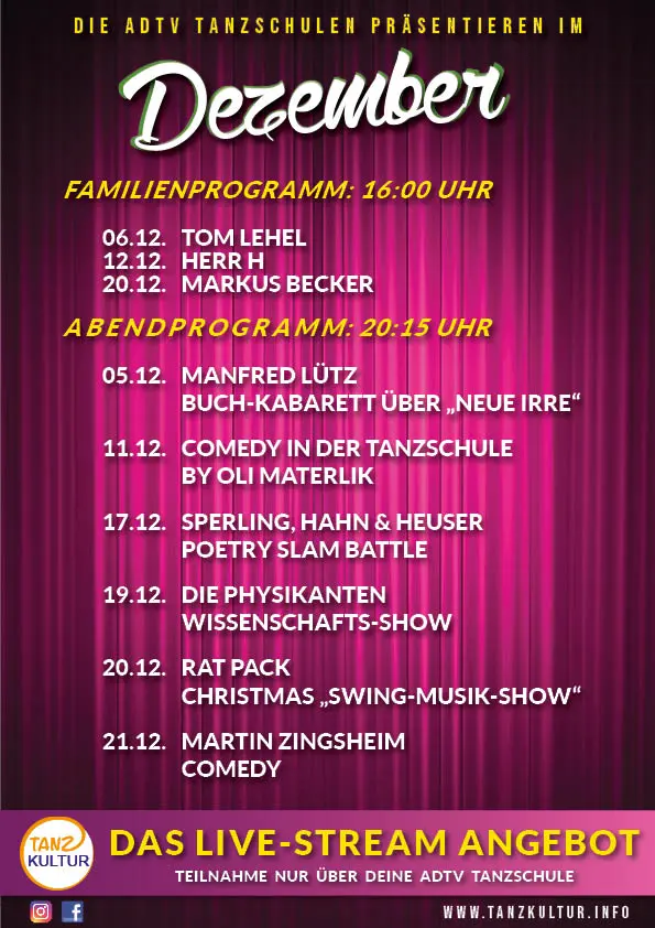 Kultur-Stream-Programm im Dezember