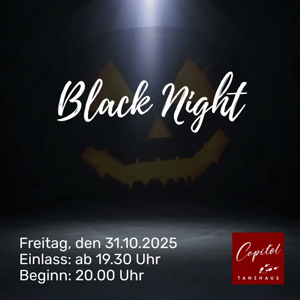 Black Night – Tanznacht im Capitol, 31.10.25, 20 Uhr