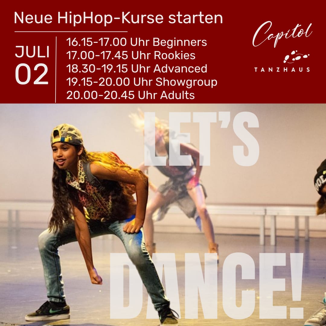 Neue Hiphop-Kurse starten im Juli