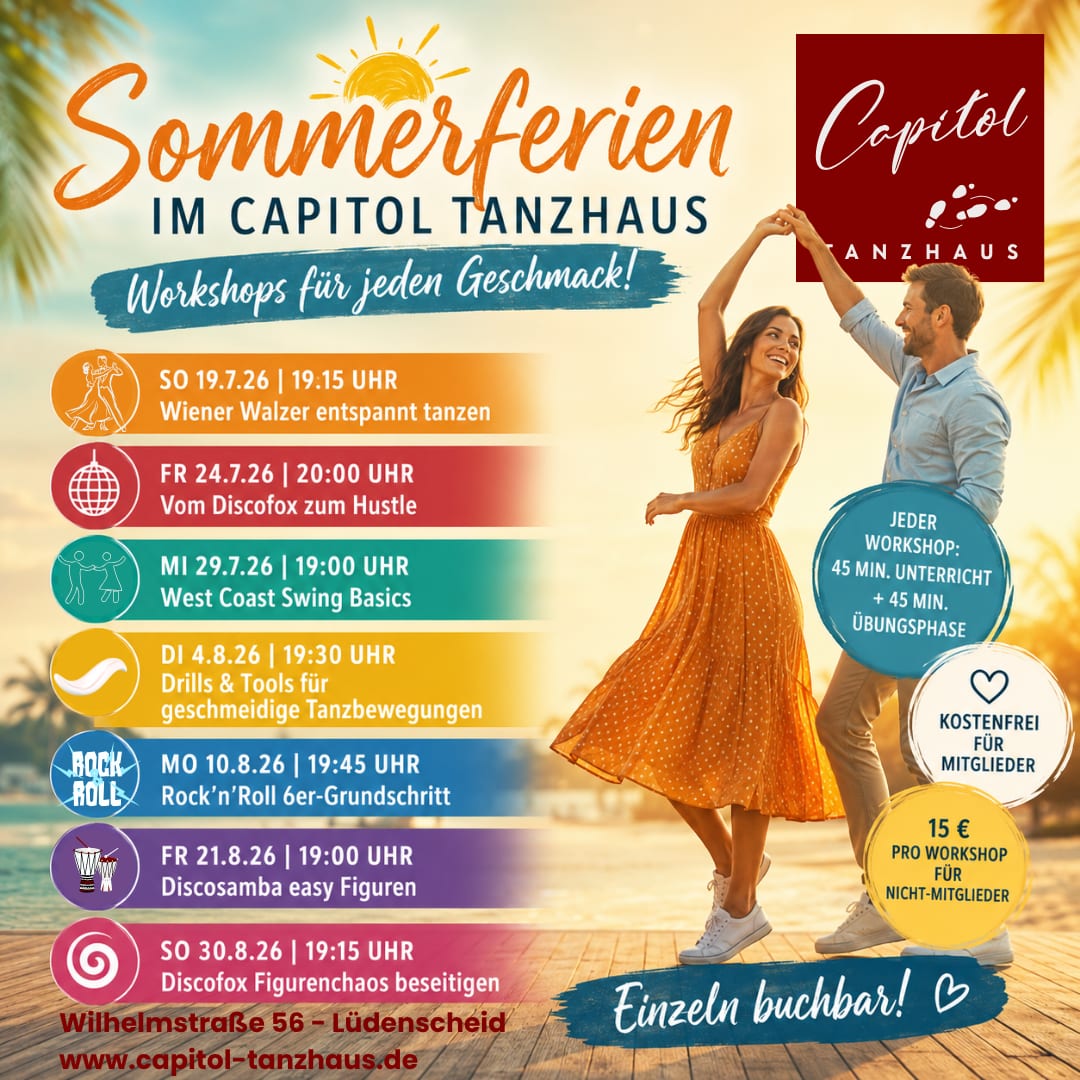 Zusätzliche Tanz-Workshops in den Sommerferien