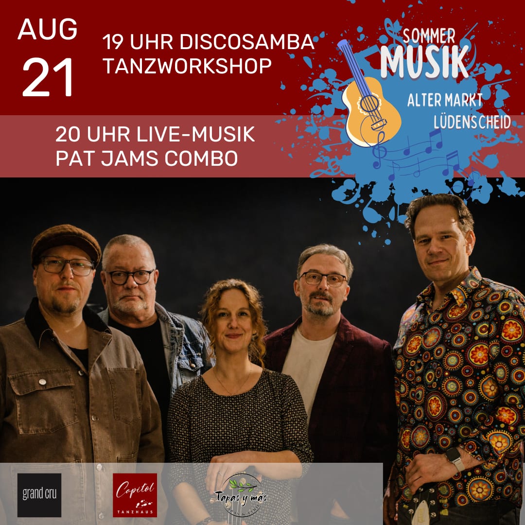 Sommermusik: Line Dance-Workshop + Live-Musik von der Pat Jams Combo