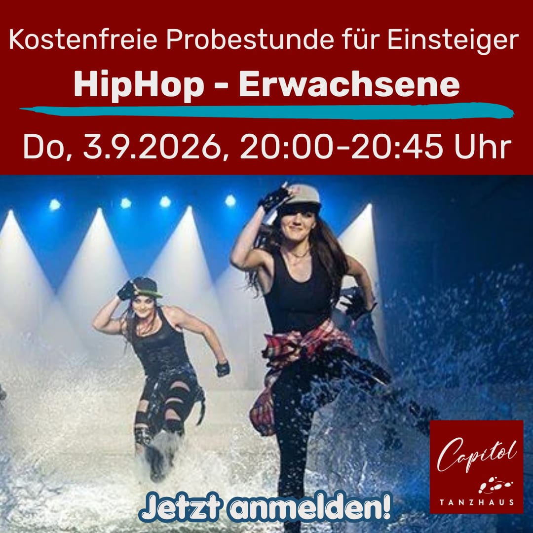 Kostenfreie Schnupperstunde: HipHop Beginner - Erwachsene