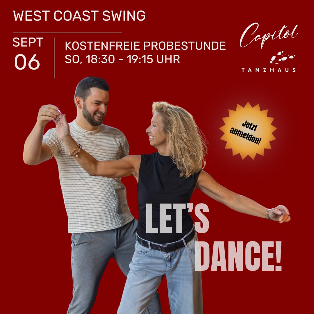 Kostenfreie Schnupperstunde: West Coast Swing