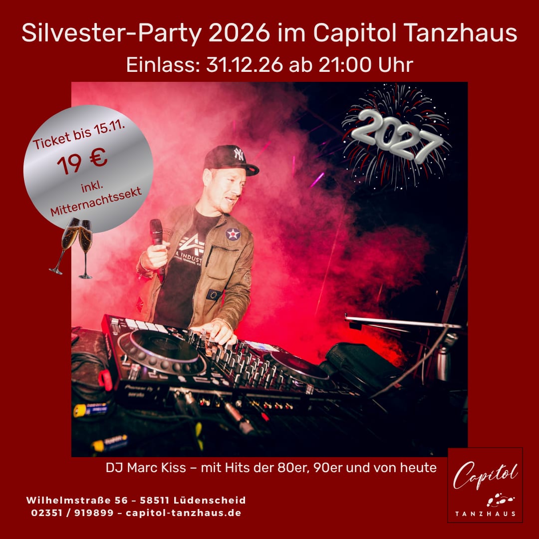 Silvester-Party 2026 mit DJ Marc Kiss